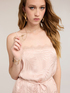 Top de raso jacquard con encaje image number 3