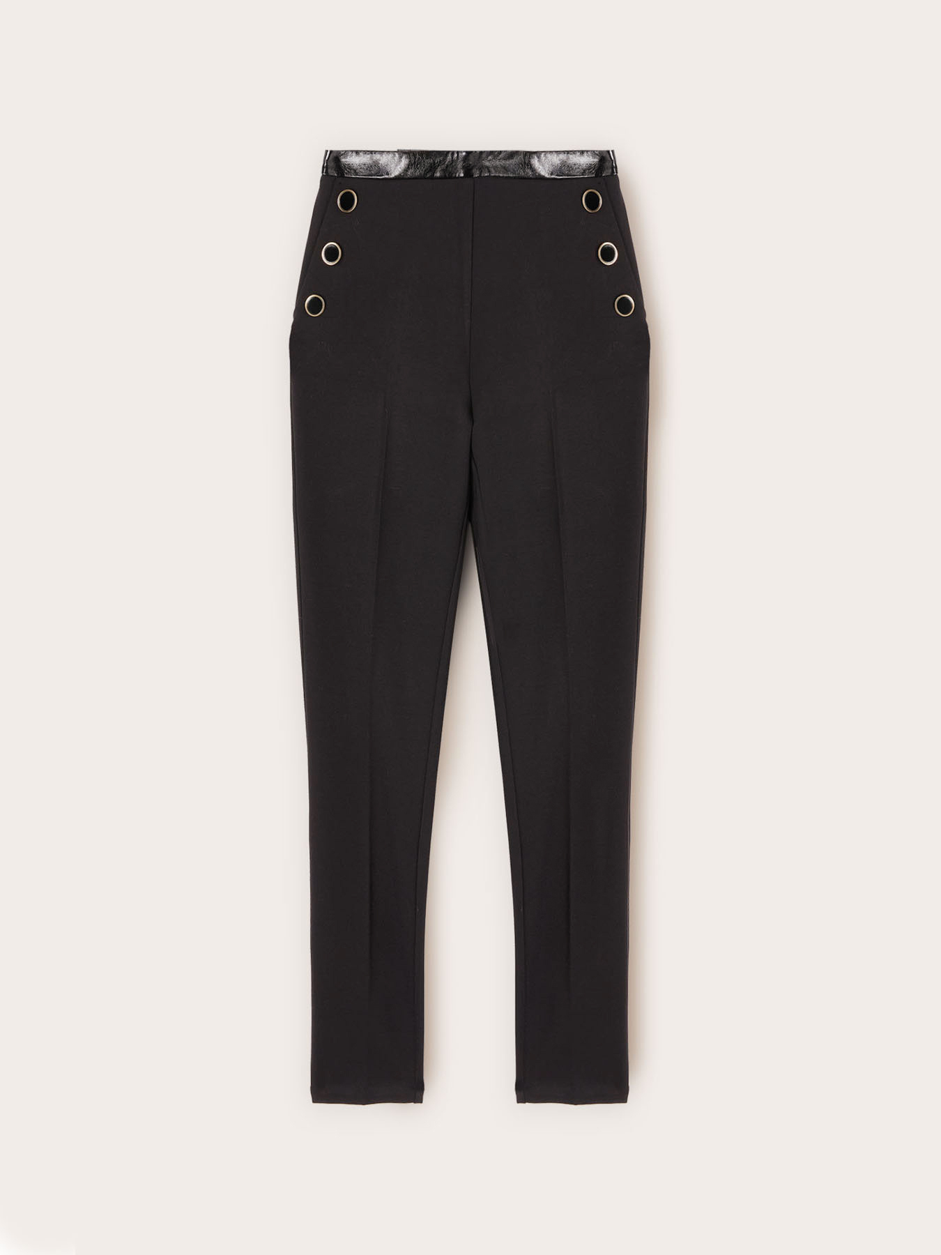 Pantaloni skinny motivo bottoni image number 4