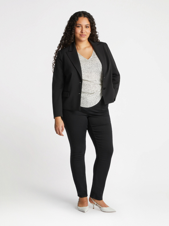 Cropped-Blazer aus Stretchgewebe