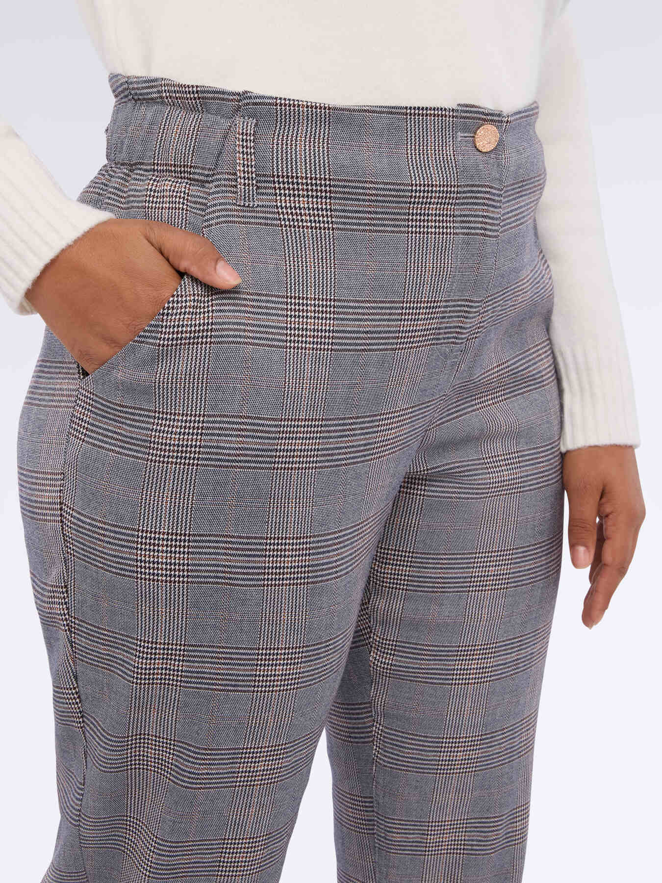 Pantalon Balloon imprimé carreaux image number 3