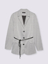 Houndstooth blazer with belt image number 4