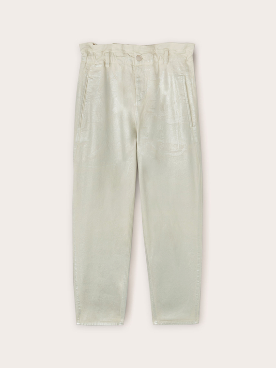 Laminated paperbag jeans