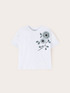 Jersey t-shirt with floral appliqu&eacute;s image number 4