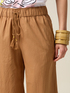 Pantaloni din muselină cu inserție de dantelă image number 2