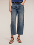 Wide leg jeans with rhinestones image number 2