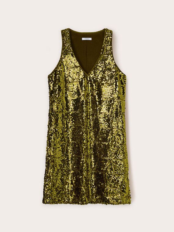 Pailletten-Kleid mit geometrischem Design