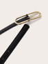 Lizard leather belt with buckle image number 1