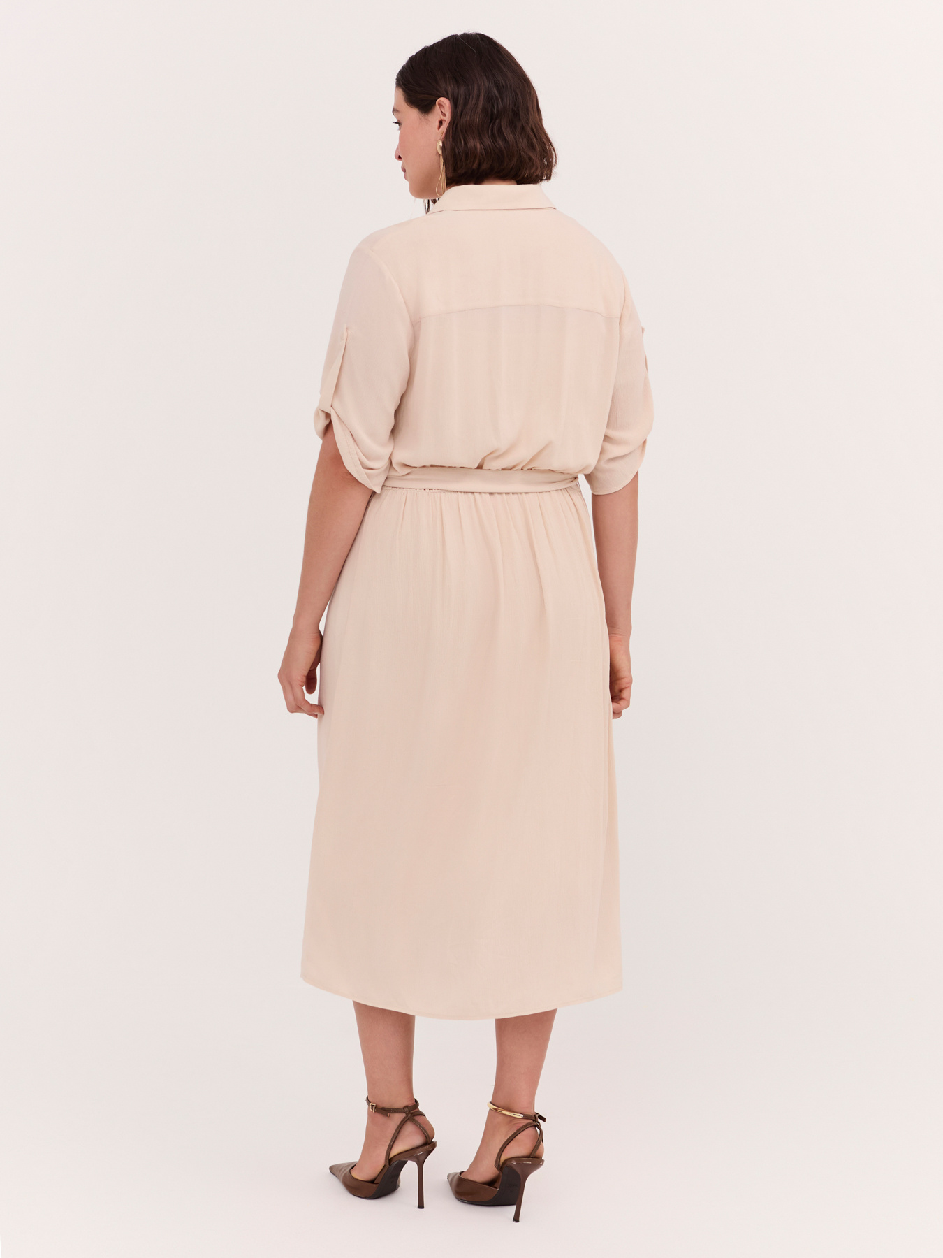 Robe chemisier POWER en viscose image number 3