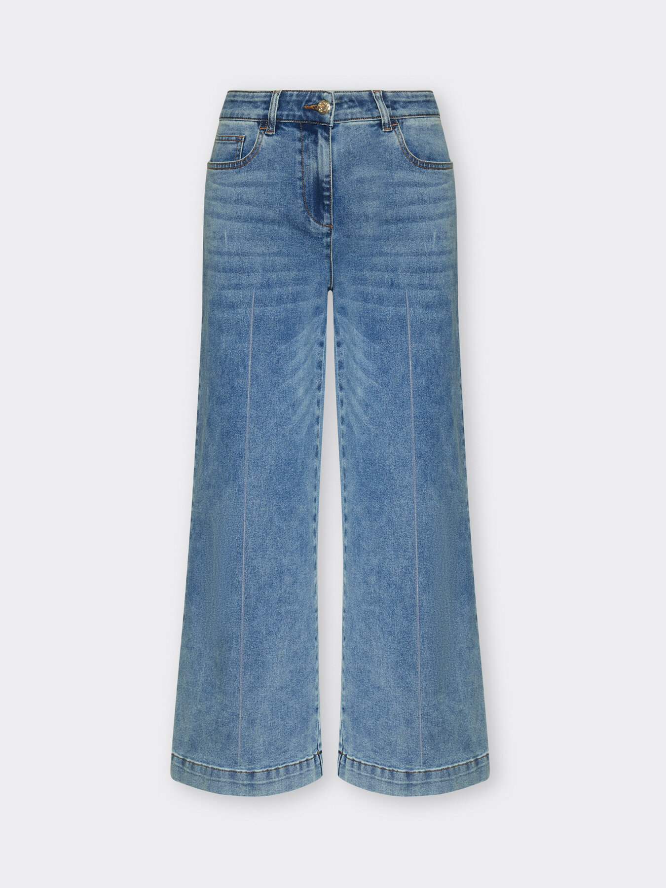 Jeans cropped wide leg image number 4