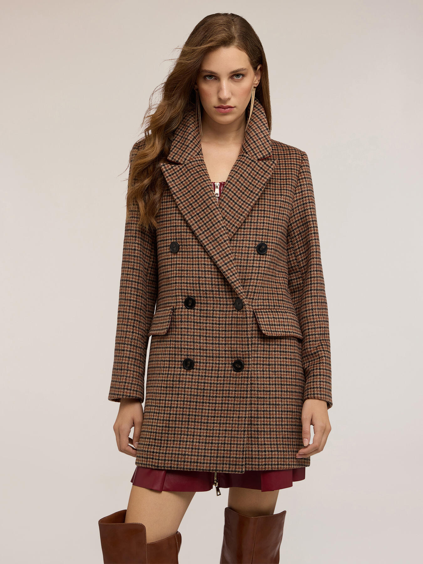 Cappotto slim fantasia check image number 0