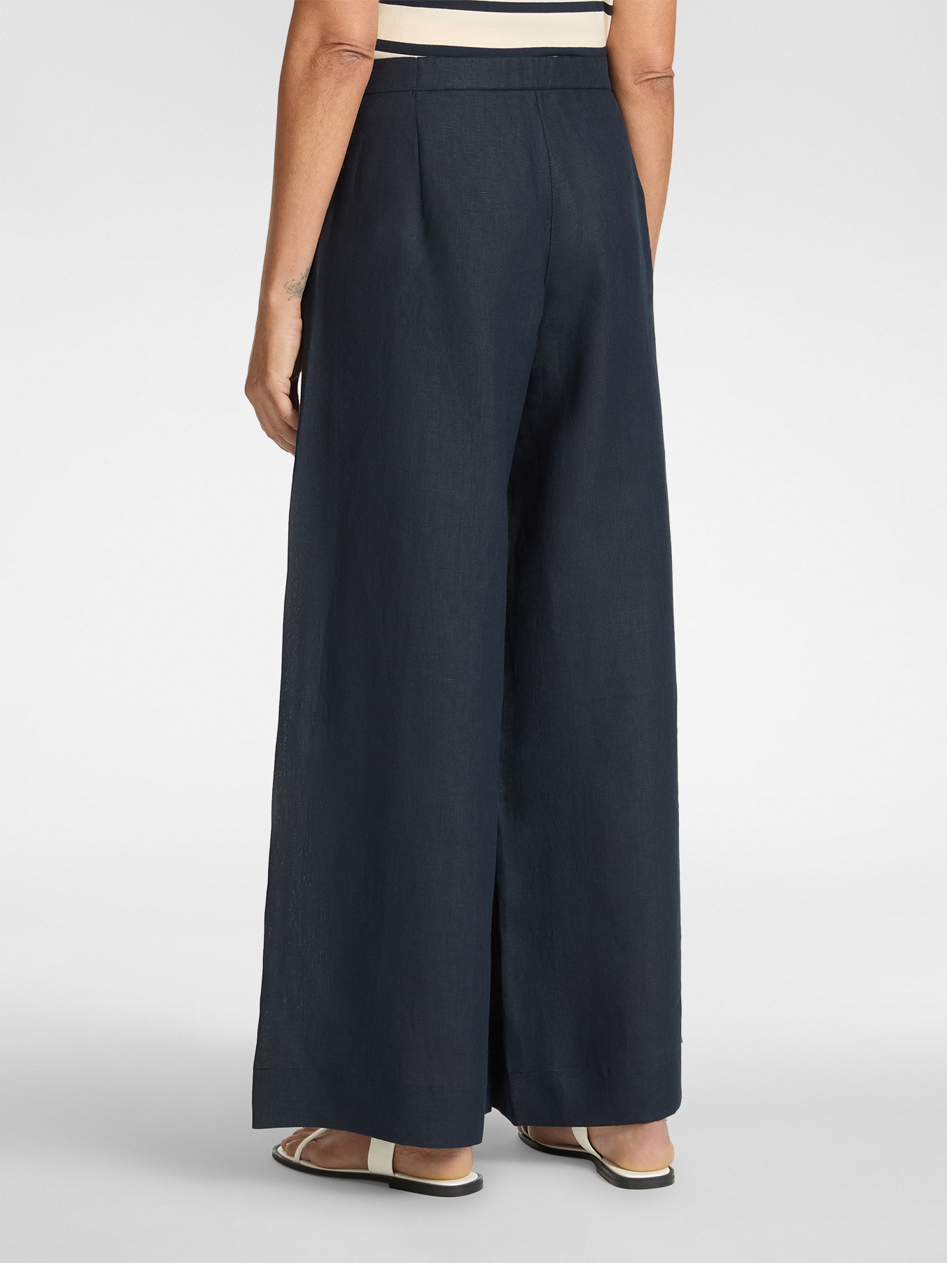Linen palazzo pants image number 1