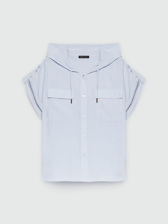 Camicia a righe con cappuccio