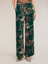 Decò patterned palazzo trousers with pleats image number 2