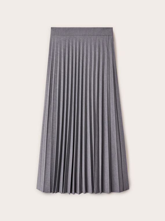Pleated midi skirt