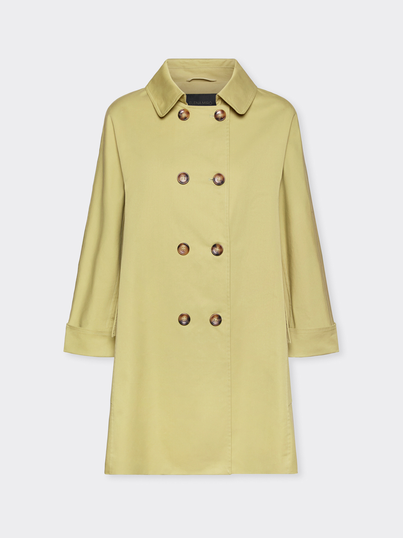 Double-breasted gabardine trench coat image number 4