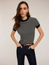 3D rib knit sweater with short sleeves image number 2