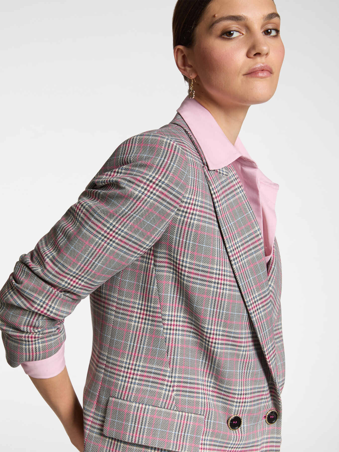 Blazer Prince de Galles à double boutonnage image number 3
