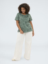 T-Shirt aus Baumwolle mit Blumenstickereien image number 0