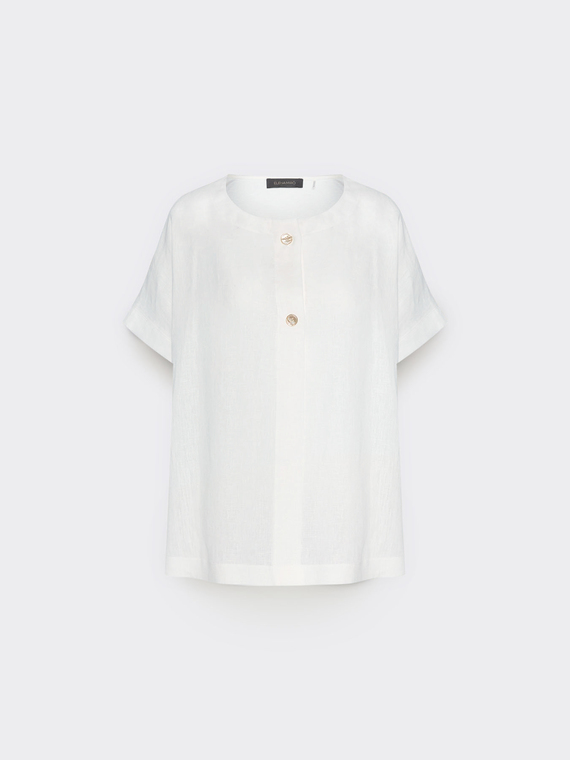 T-shirt en lin et coton