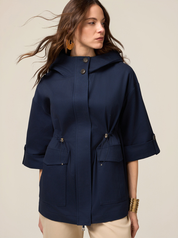 Cotton parka with hood