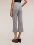 Pantaloni cropped &icirc;n dungi din amestec de bumbac image number 1