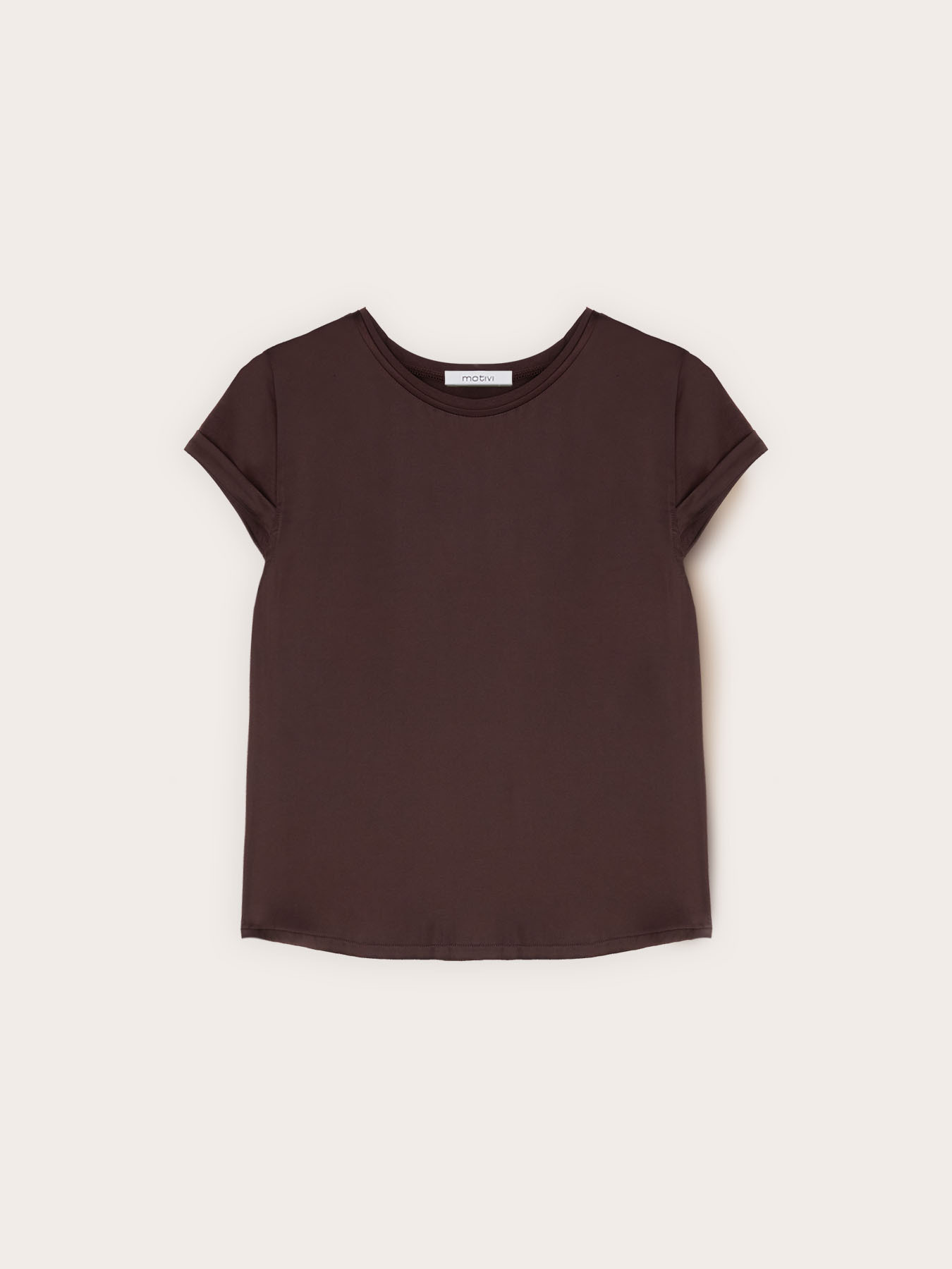 Two-material T-shirt image number 3