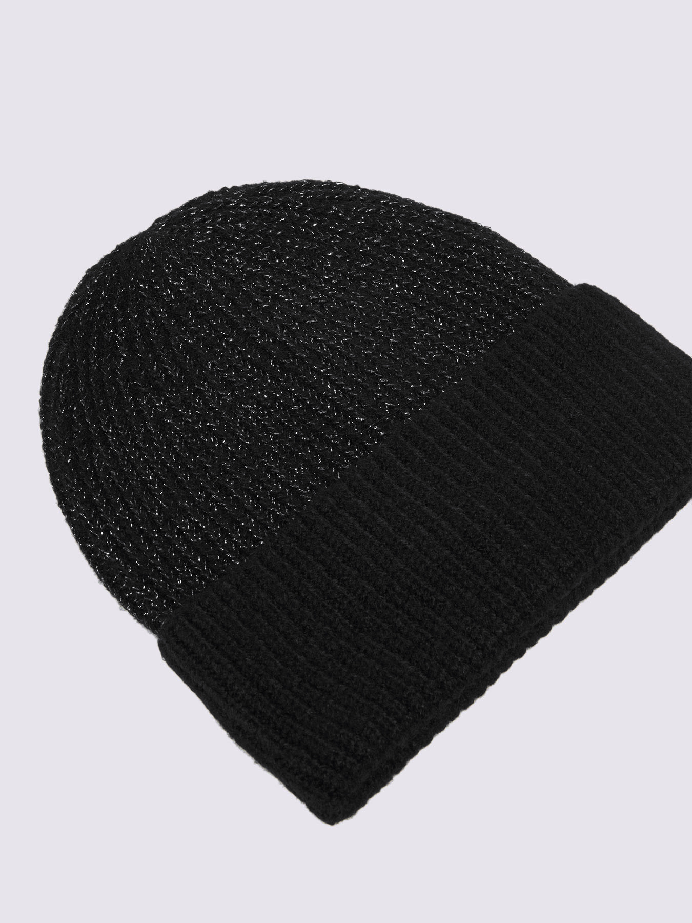 Lurex ribbed knit hat image number 2