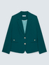 Cropped blazer in stretch fabric image number 6