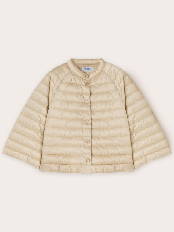Cape rembourrée en nylon brillant
