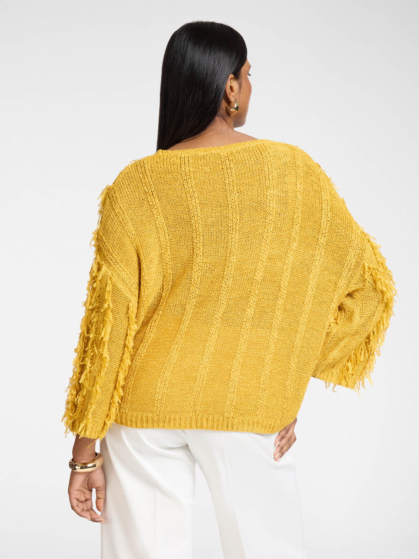 Pull oversize &agrave; franges image number 1
