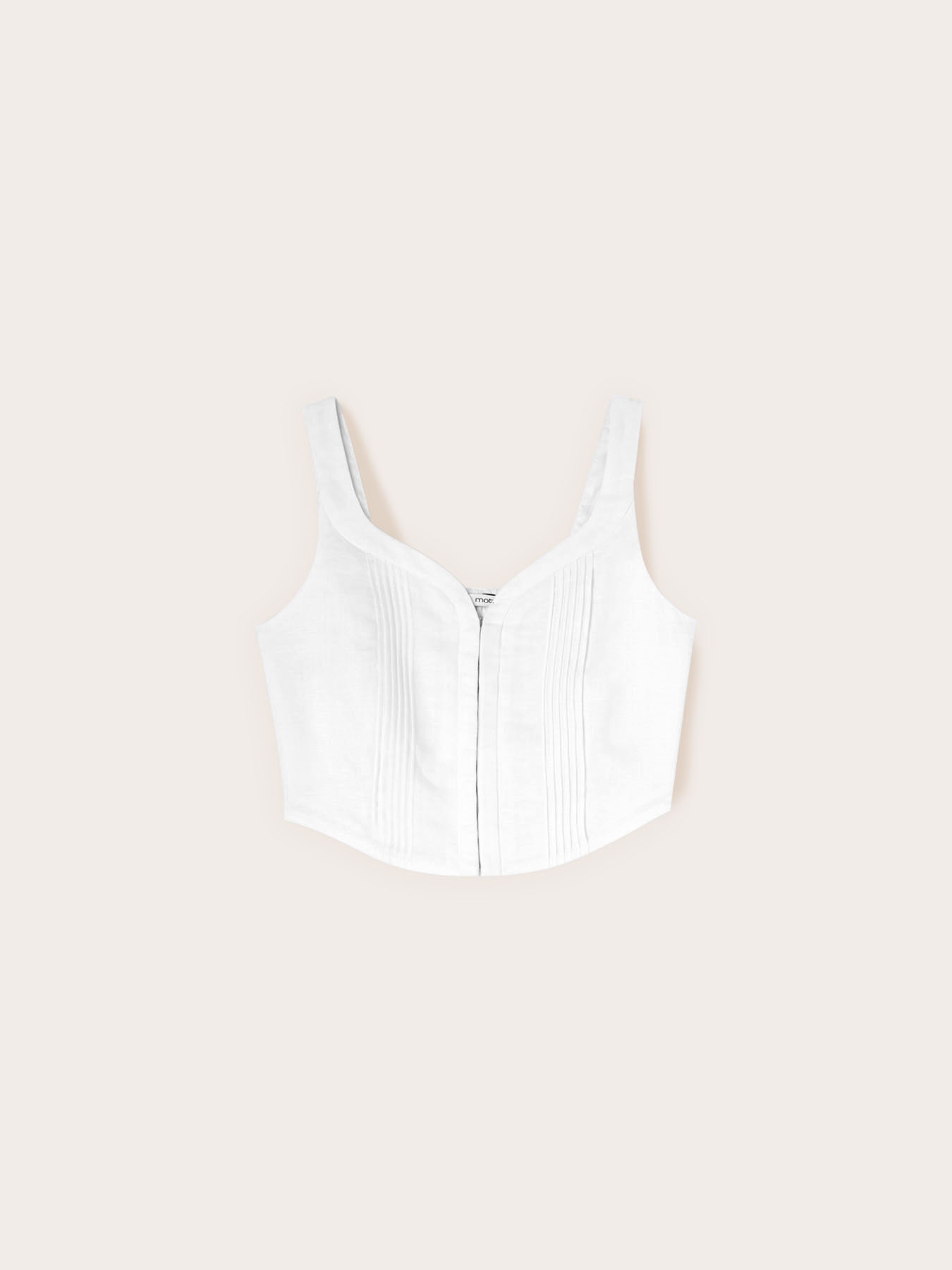 Bustier top in linen lyocell blend image number 4
