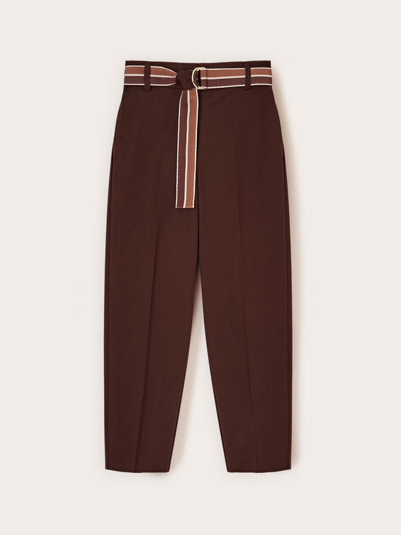Regular pants with belt