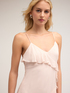Flounced midi dress with ruching image number 2