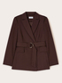 Double-breasted jacket with belt image number 4