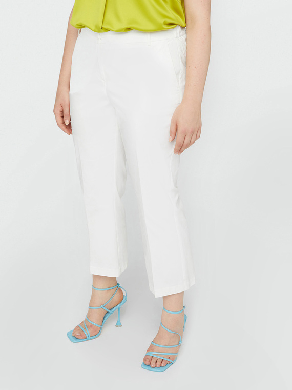 Straight-leg ankle-length trousers