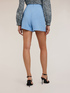 High-waist crepe fabric shorts image number 1