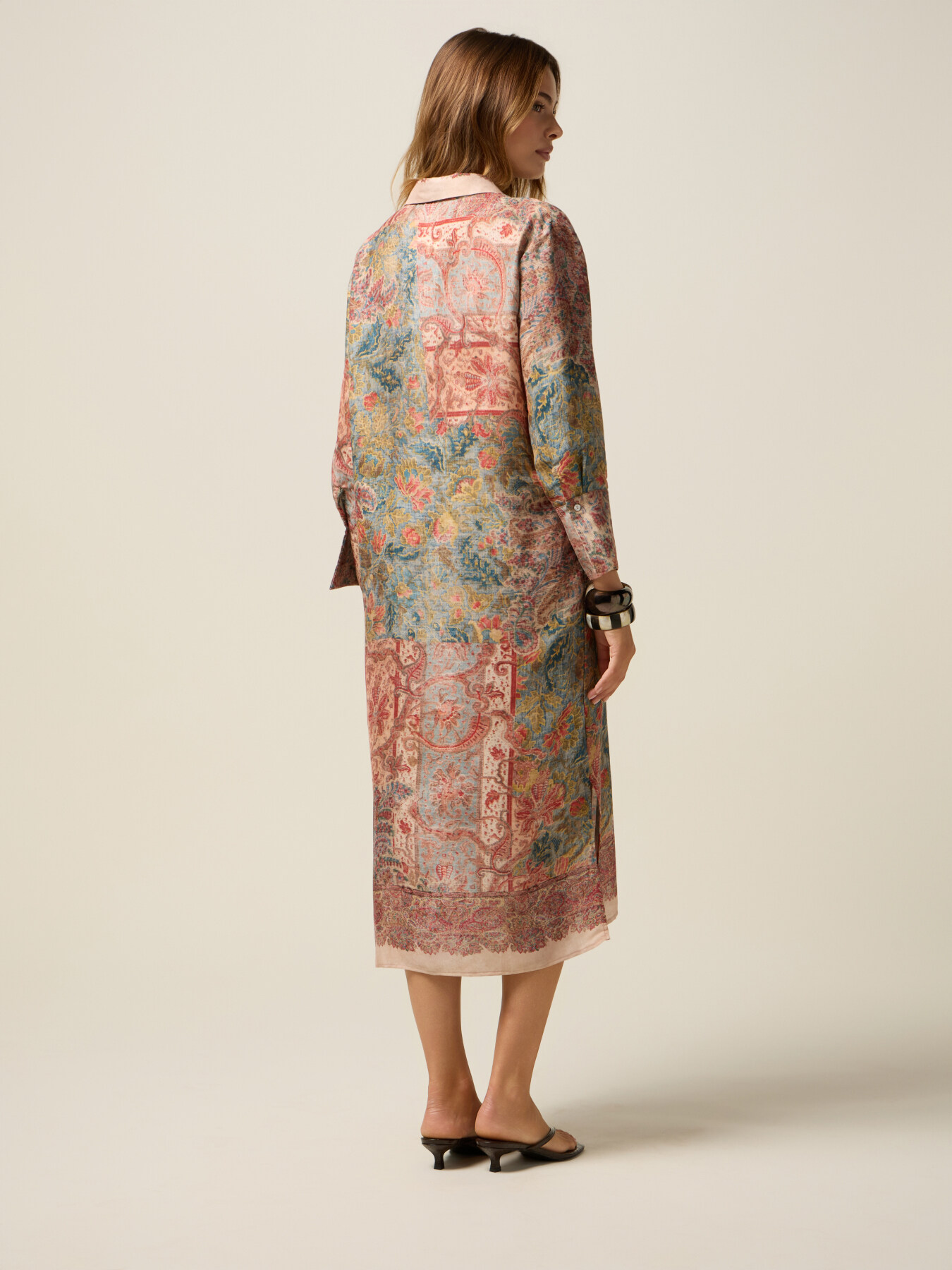 Chemisier in raso fantasia image number 1