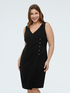Sheath dress with jewel buttons - GLAM image number 2