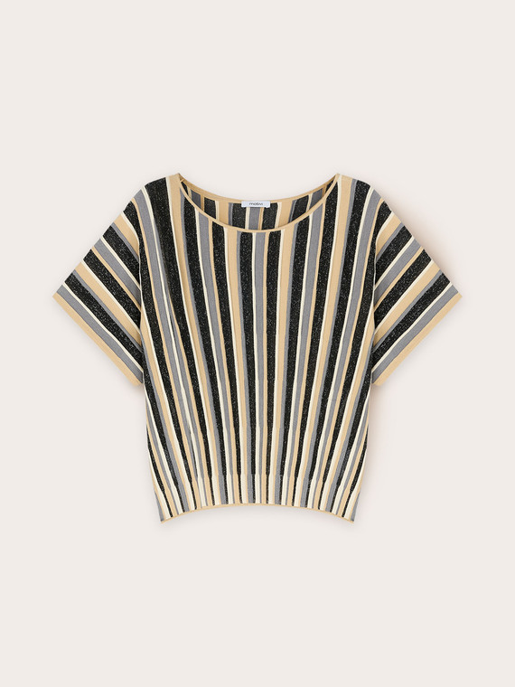 Pull en lurex style kimono