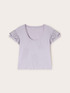 T-shirt with flounce sleeves image number 4