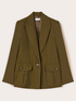 Military blazer in wool blend flannel image number 4