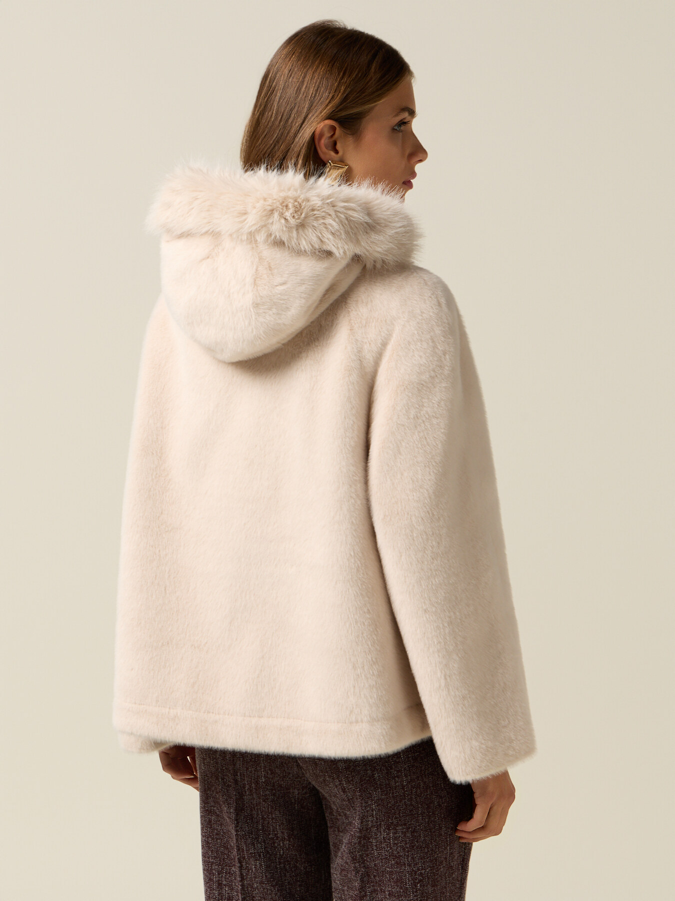 Giubbotto in tessuto effetto peluche image number 1