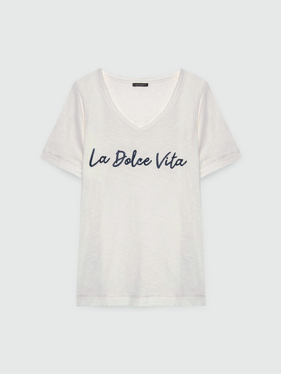 T-shirt with writing