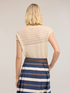 Striped linen blend sweater image number 1