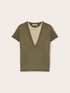Pulover cu efect de suprapunere din lurex image number 4