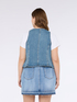 Denim vest with luminous appliqués image number 1