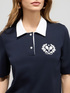 Polo-Shirt mit Stickerei und Spitze image number 2
