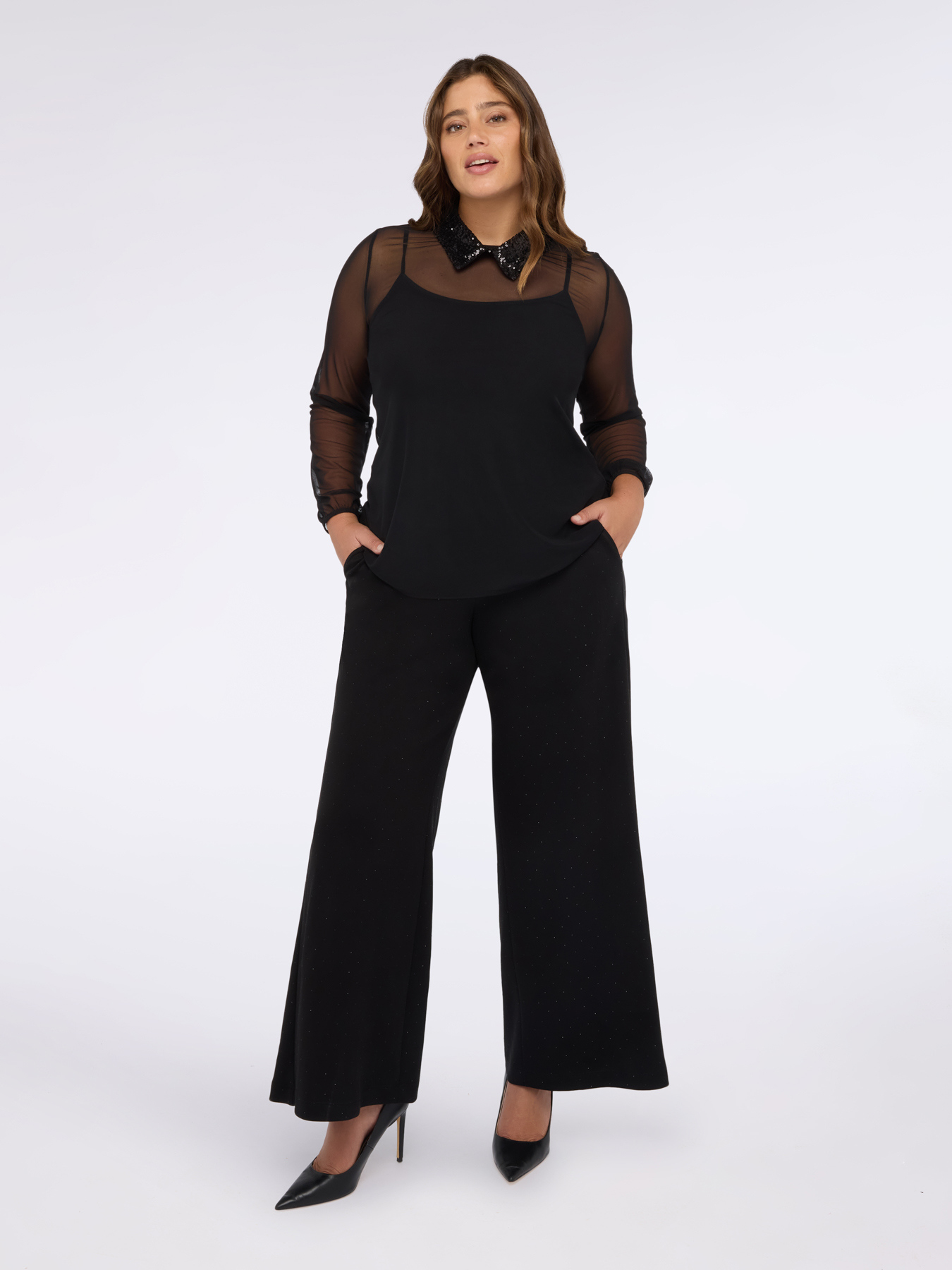 Transparent tulle T-shirt image number 2