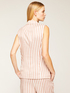 Striped long double-breasted waistcoat image number 1