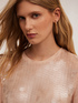 T-shirt in tulle con maxi paillettes image number 4